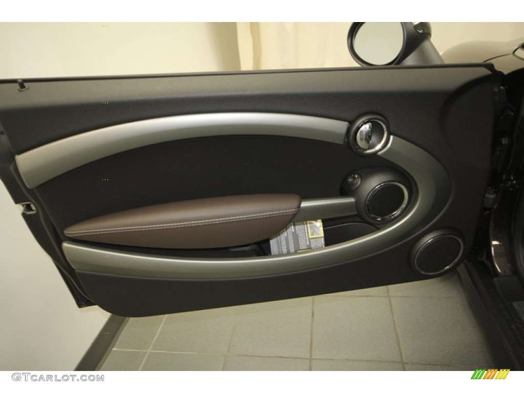 2013 Mini Cooper S Convertible Highgate Package Dark Truffle Lounge Leather Door Panel Photo #73799432