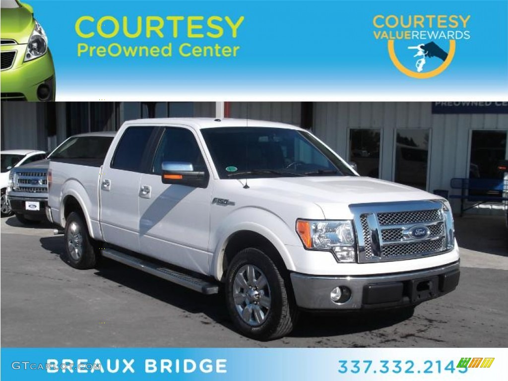 2010 F150 Lariat SuperCrew - Oxford White / Black photo #1