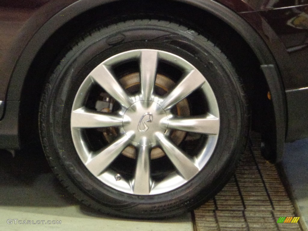 2008 EX 35 AWD - Dark Currant Red / Wheat photo #33