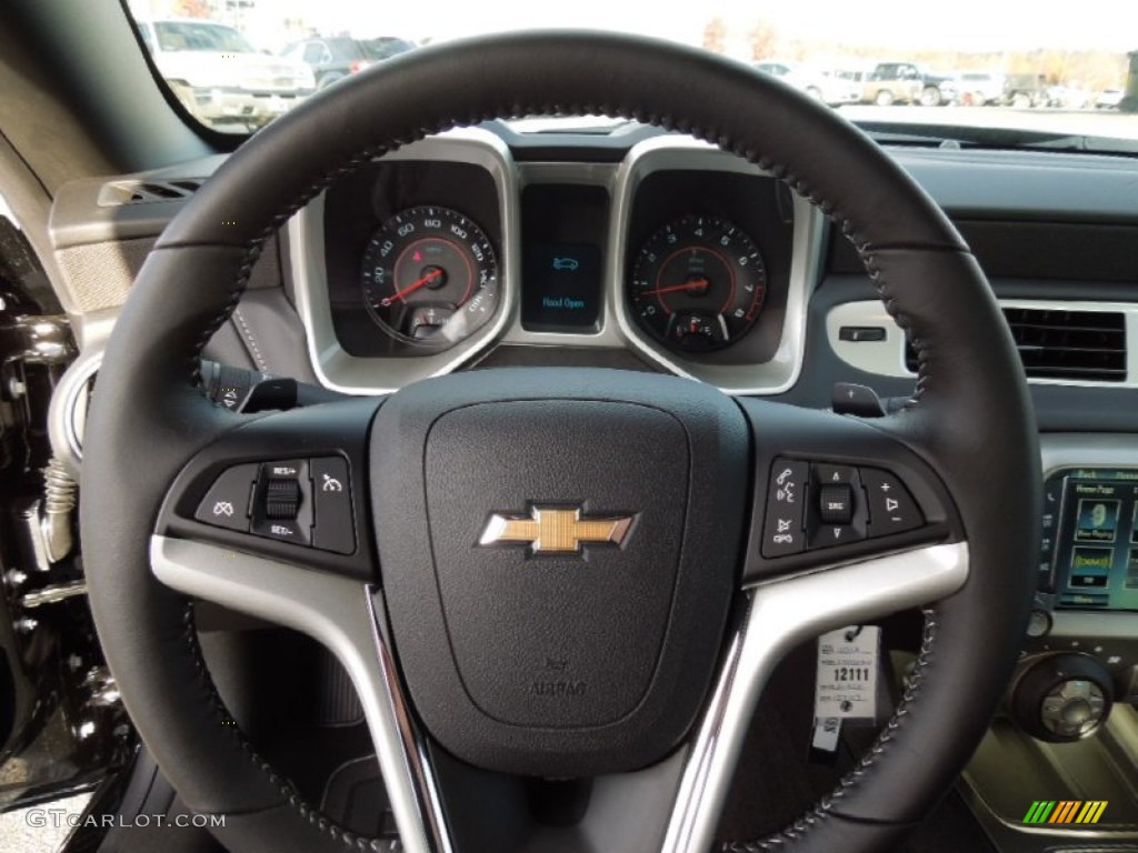 2013 Chevrolet Camaro LT Convertible Black Steering Wheel Photo #73802051