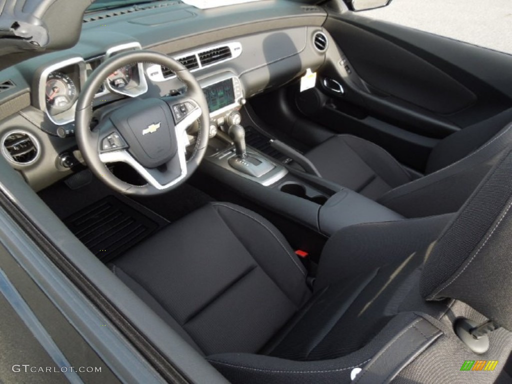 Black Interior 2013 Chevrolet Camaro LT Convertible Photo #73802236