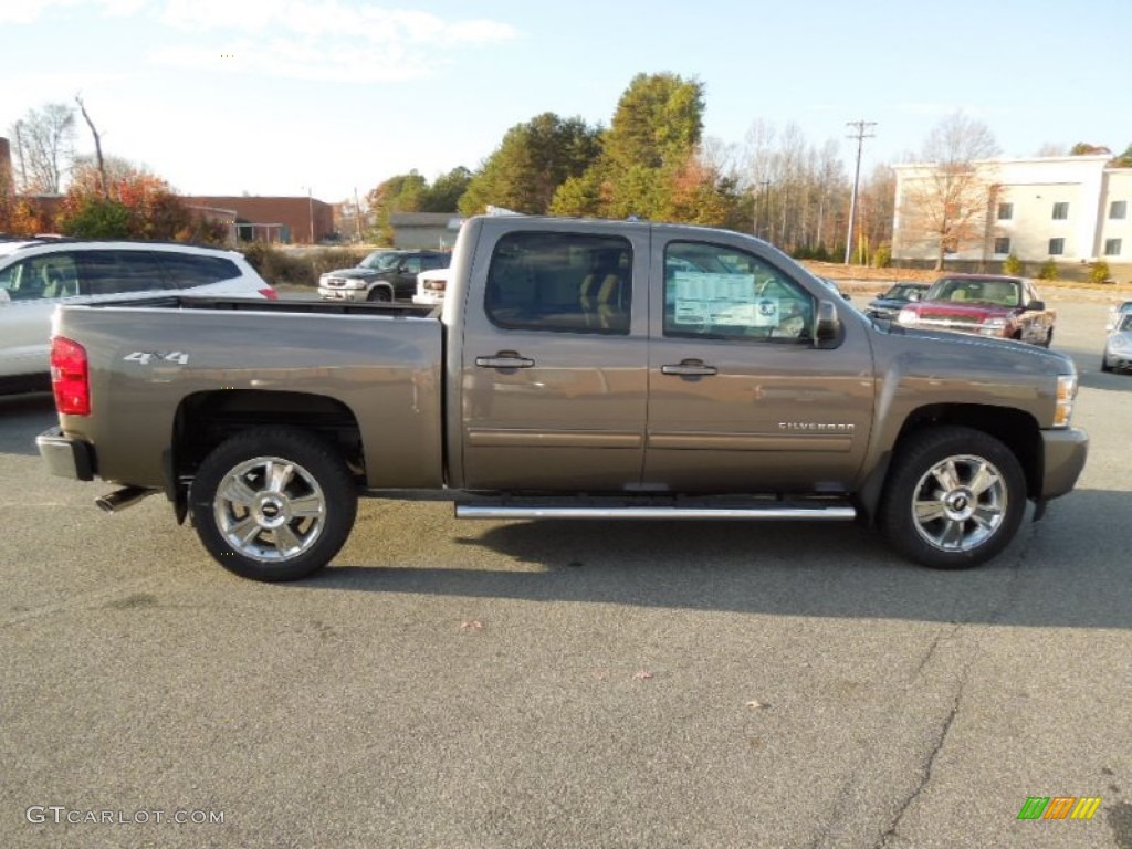 2013 Silverado 1500 LTZ Crew Cab 4x4 - Mocha Steel Metallic / Light Cashmere/Dark Cashmere photo #6