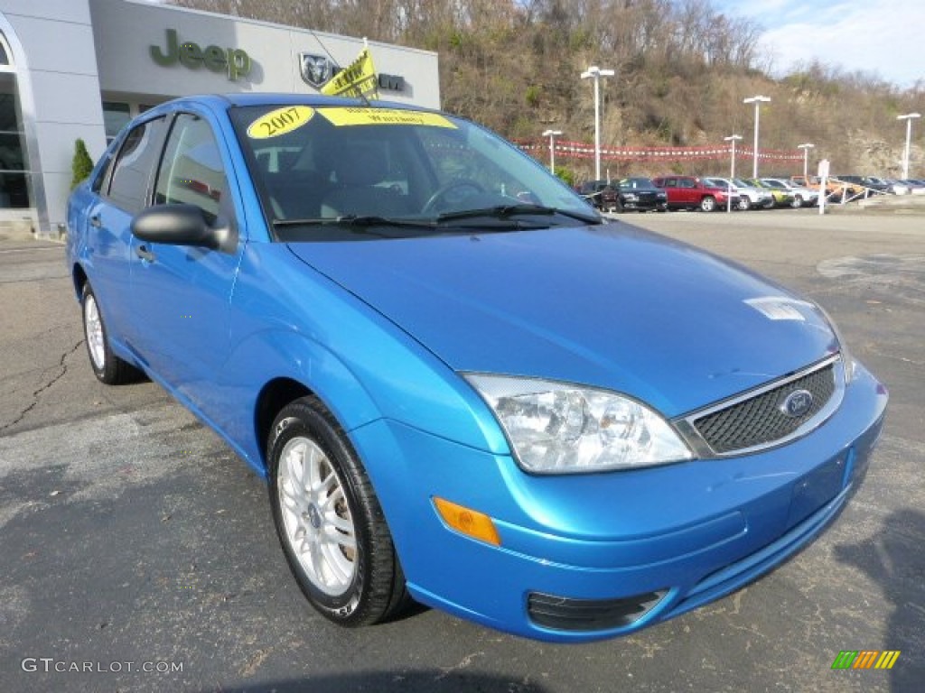 Aqua Blue Metallic 2007 Ford Focus ZX4 SE Sedan Exterior Photo #73804099