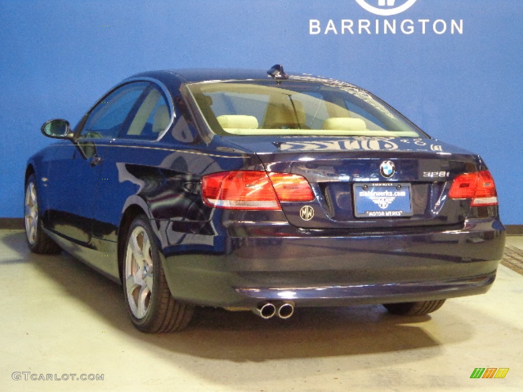 2009 3 Series 328xi Coupe - Monaco Blue Metallic / Beige photo #6