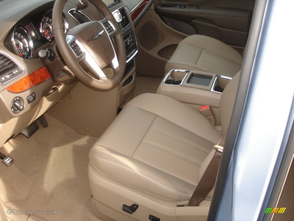 2013 Town & Country Touring - Crystal Blue Pearl / Dark Frost Beige/Medium Frost Beige photo #2