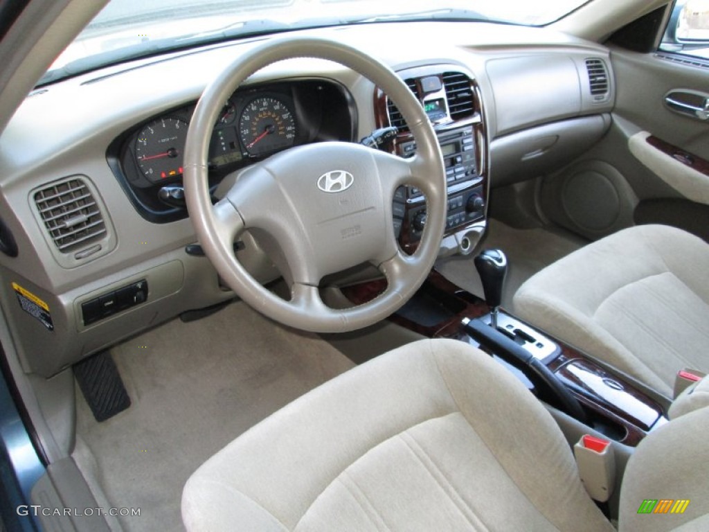 Beige Interior 2005 Hyundai Sonata LX V6 Photo #73810055
