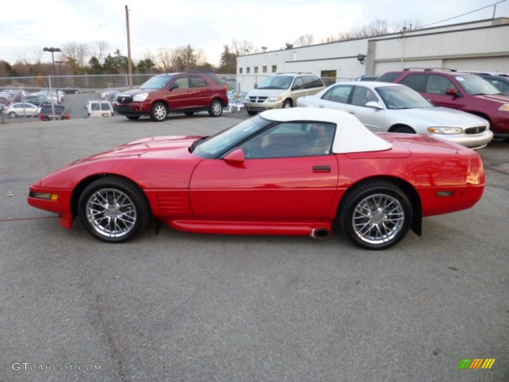 Bright Red 1992 Chevrolet Corvette Convertible Exterior Photo #73811184