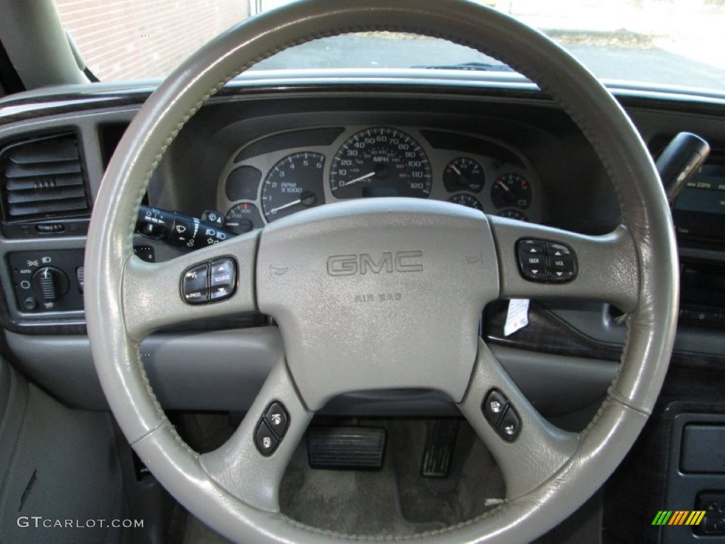 2003 GMC Yukon XL Denali AWD Stone Gray Steering Wheel Photo #73812230