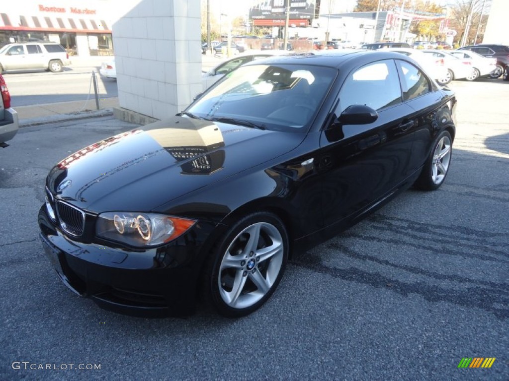 2009 1 Series 135i Coupe - Jet Black / Black photo #2