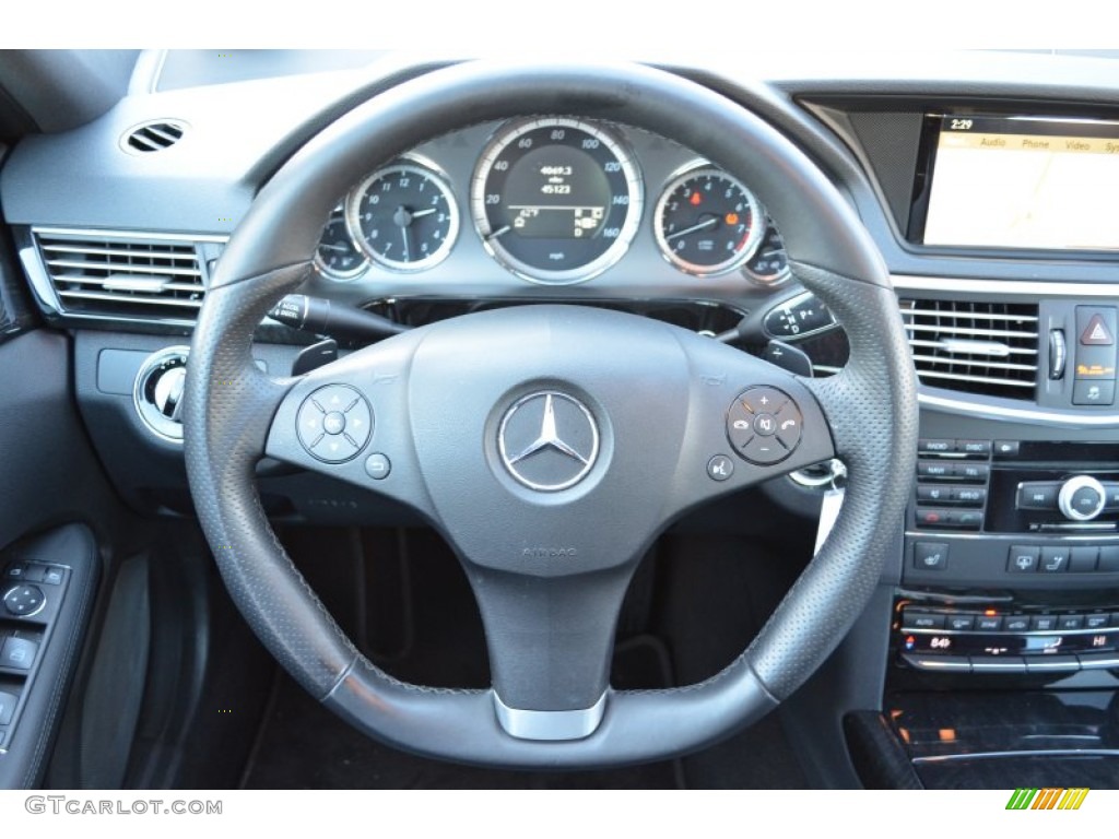 2010 Mercedes-Benz E 350 4Matic Sedan Black Steering Wheel Photo #73816763