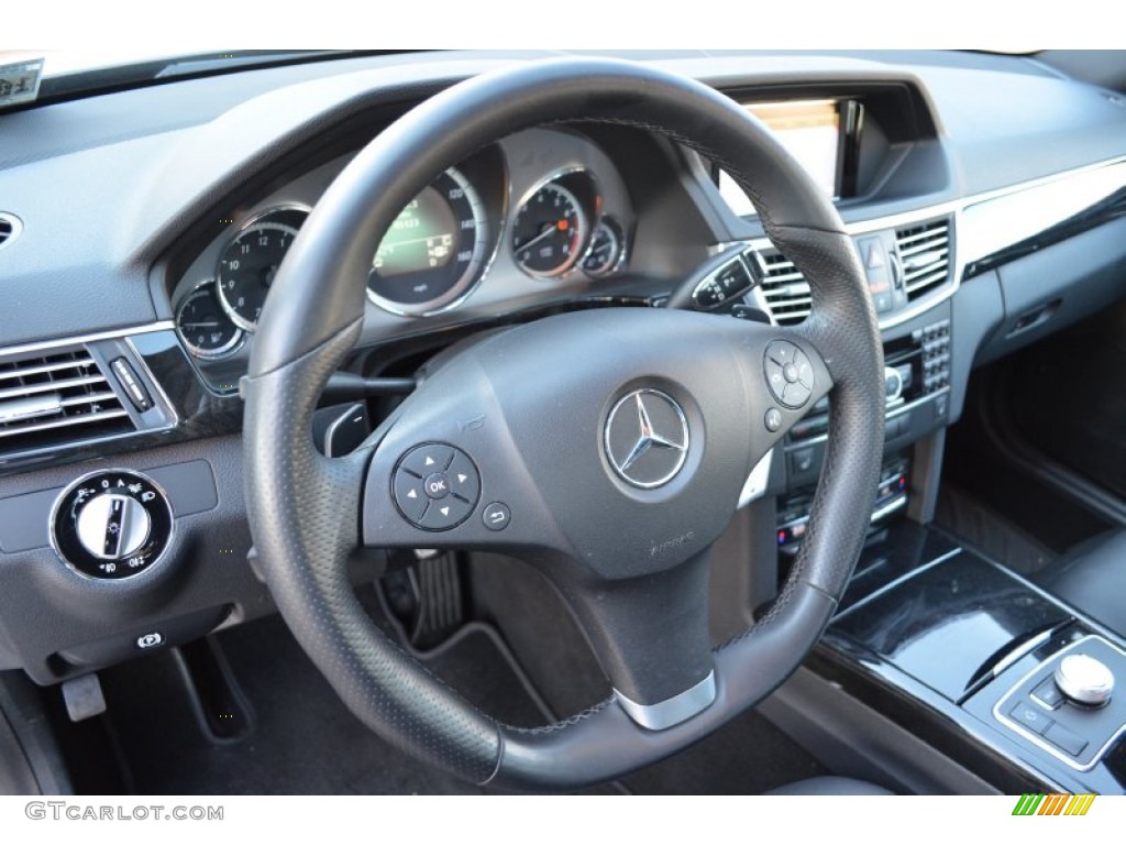 2010 Mercedes-Benz E 350 4Matic Sedan Black Steering Wheel Photo #73816880