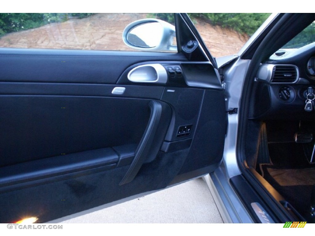 2007 Porsche 911 Turbo Coupe Black Door Panel Photo #73817161