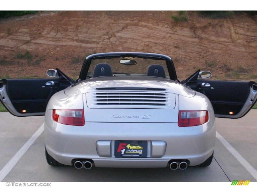 2008 911 Carrera 4S Cabriolet - Arctic Silver Metallic / Black photo #11