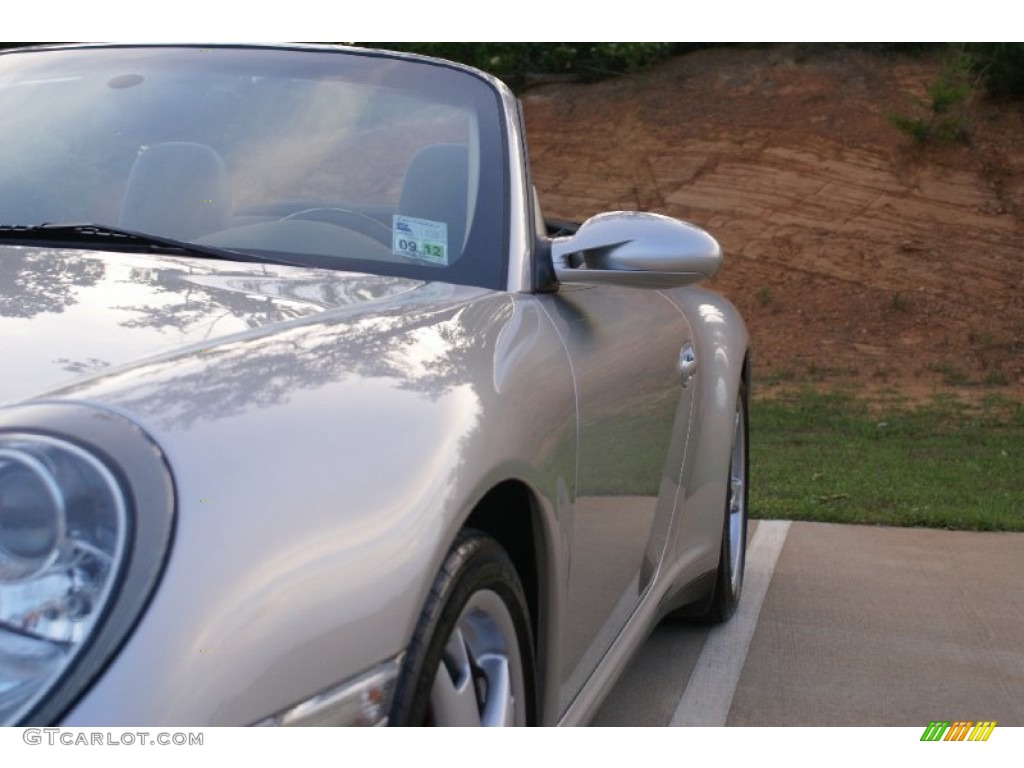 2008 911 Carrera 4S Cabriolet - Arctic Silver Metallic / Black photo #14