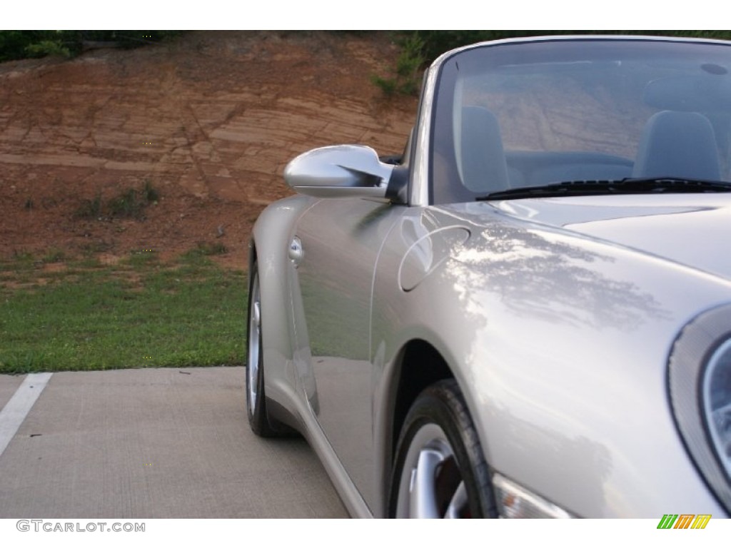 2008 911 Carrera 4S Cabriolet - Arctic Silver Metallic / Black photo #15