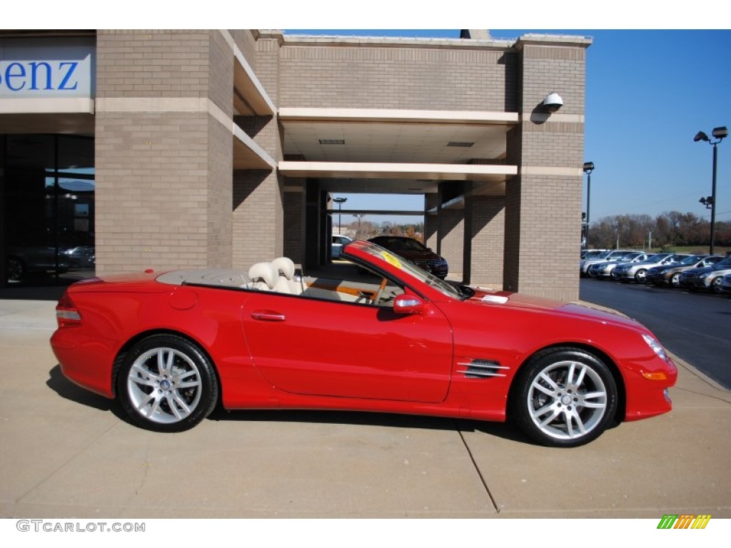 2008 SL 550 Roadster - Mars Red / Stone photo #6