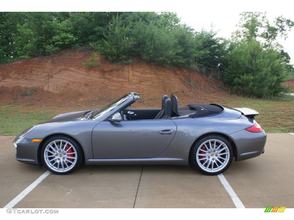 Meteor Grey Metallic 2009 Porsche 911 Carrera S Cabriolet Exterior Photo #73818101