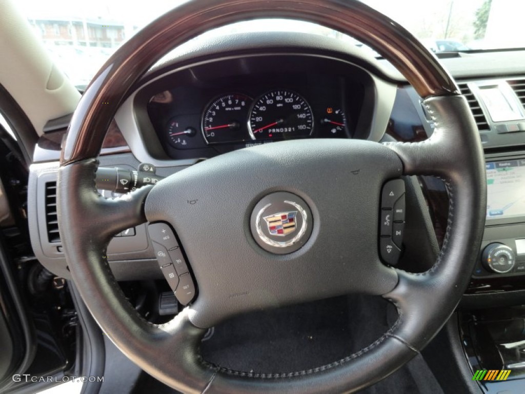 2011 Cadillac DTS Standard DTS Model Ebony Steering Wheel Photo #73818295