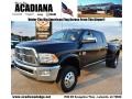 Brilliant Black Crystal Pearl 2012 Dodge Ram 3500 HD Laramie Mega Cab 4x4 Dually