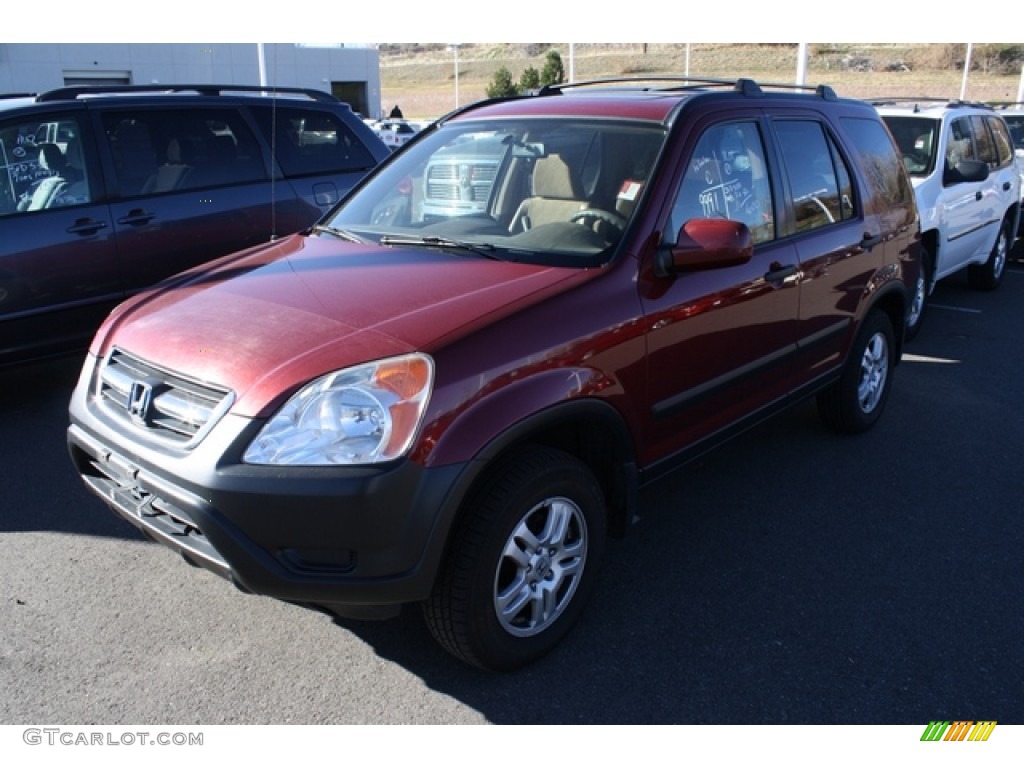 2002 CR-V EX 4WD - Chianti Red Pearl / Black photo #4