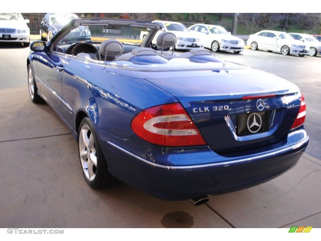 2004 CLK 320 Cabriolet - Orion Blue Metallic / Ash photo #5