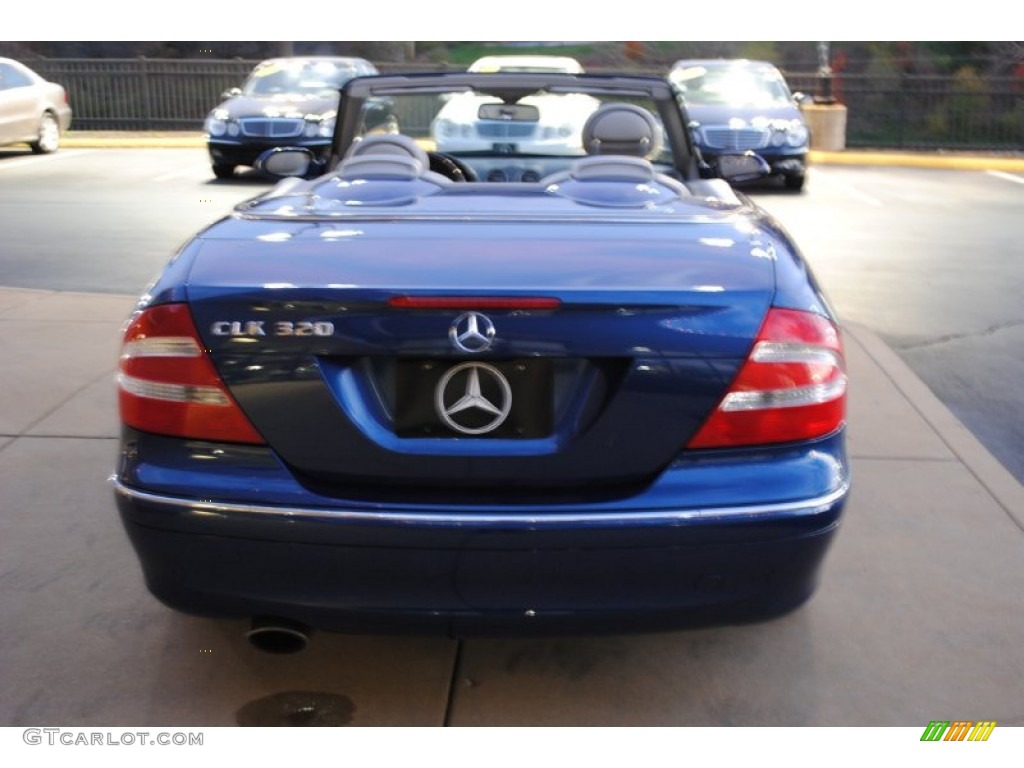 2004 CLK 320 Cabriolet - Orion Blue Metallic / Ash photo #6