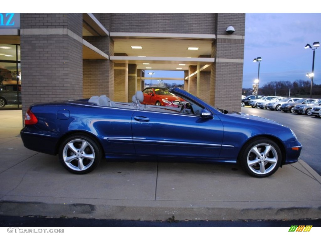 2004 CLK 320 Cabriolet - Orion Blue Metallic / Ash photo #8