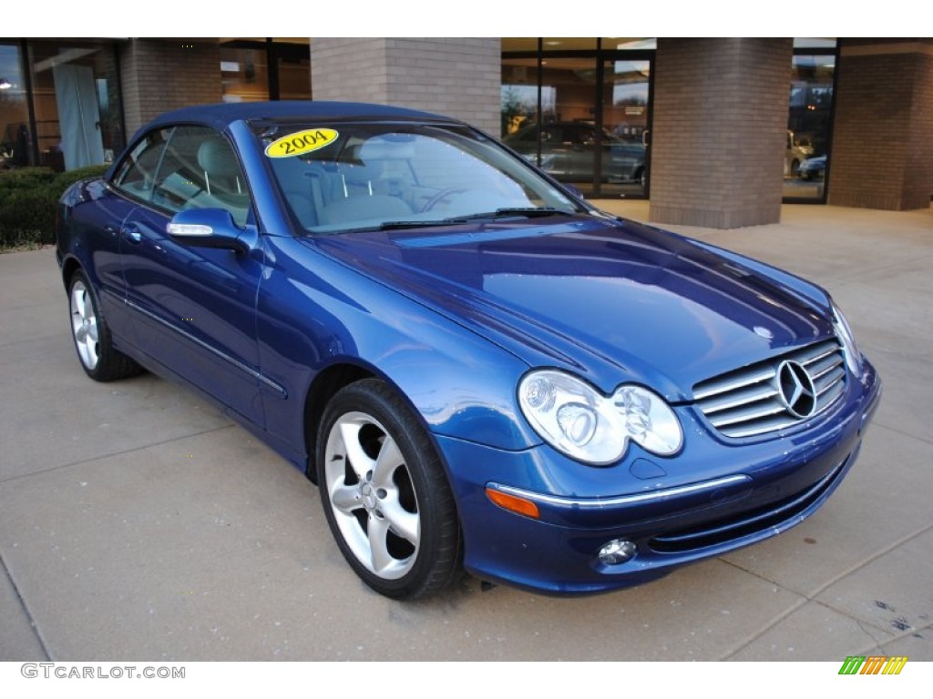 2004 CLK 320 Cabriolet - Orion Blue Metallic / Ash photo #18