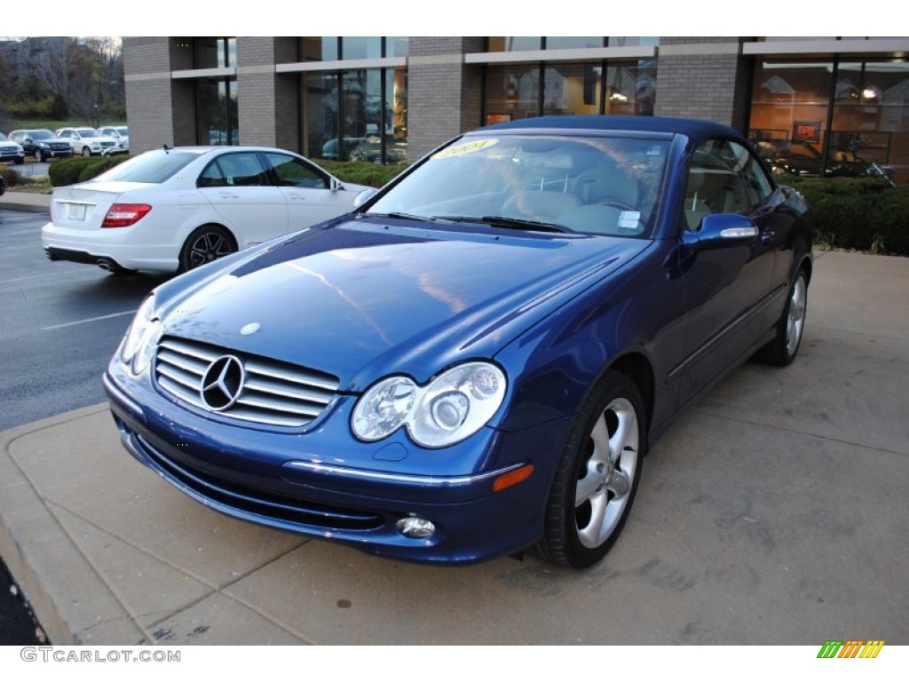 2004 CLK 320 Cabriolet - Orion Blue Metallic / Ash photo #20