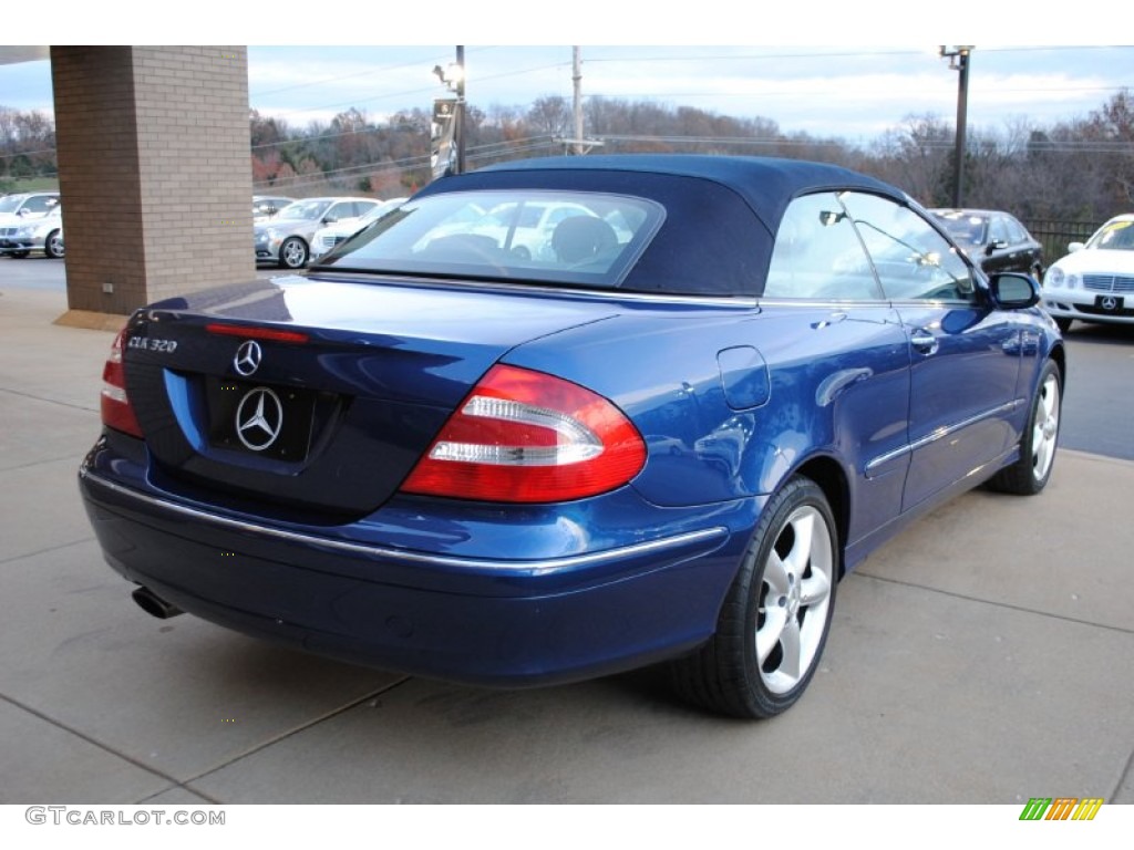 2004 CLK 320 Cabriolet - Orion Blue Metallic / Ash photo #24