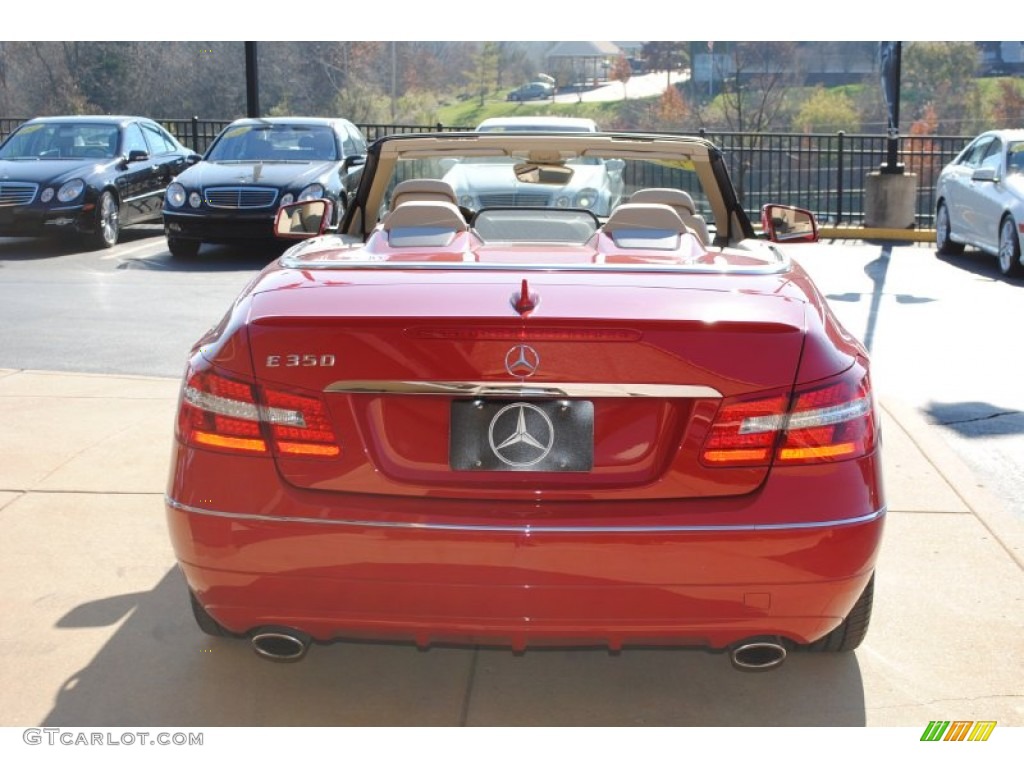 2012 E 350 Cabriolet - Mars Red / Almond/Mocha photo #6