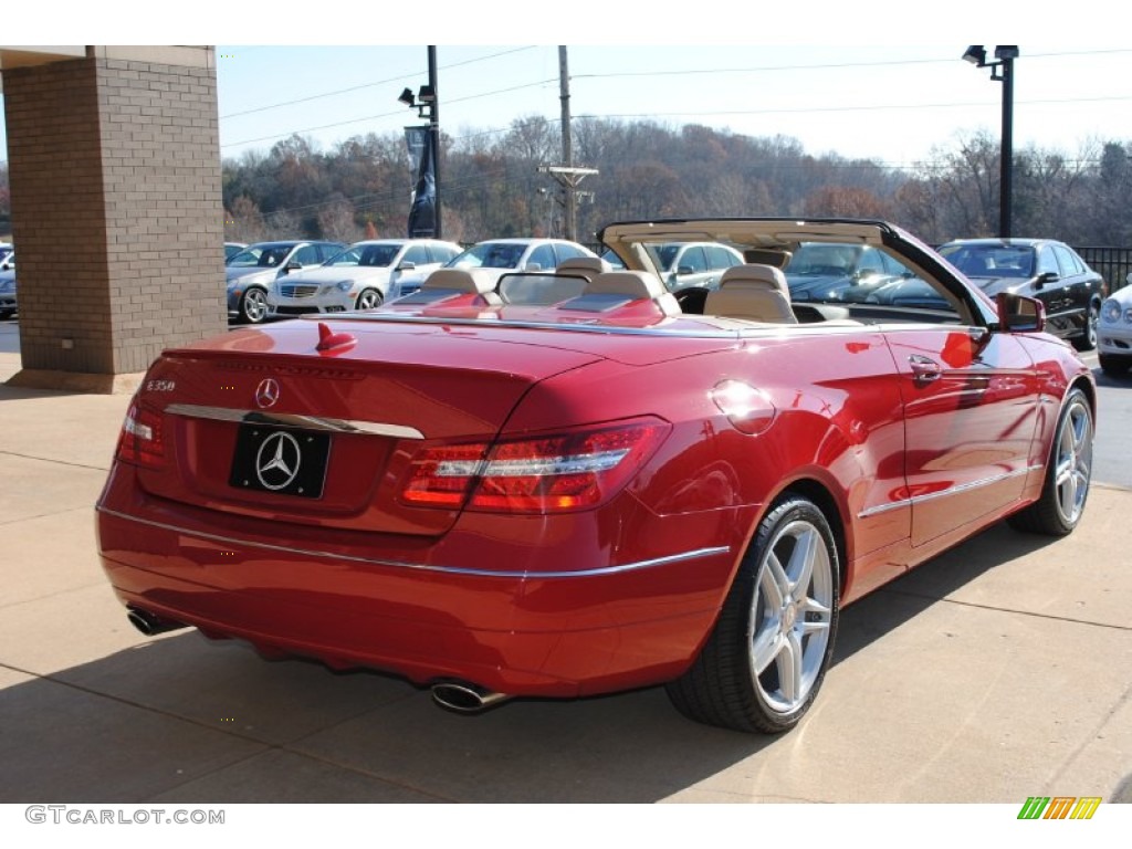 2012 E 350 Cabriolet - Mars Red / Almond/Mocha photo #7