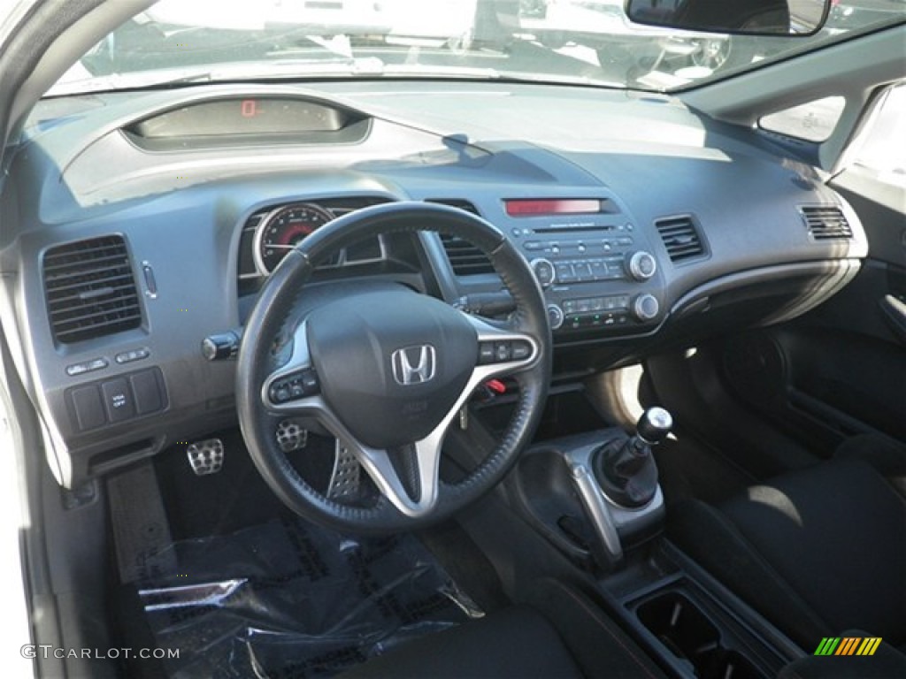 2009 Honda Civic Si Sedan Black Dashboard Photo #73821653