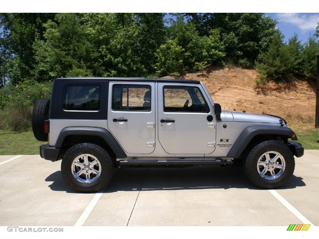 Bright Silver Metallic 2008 Jeep Wrangler Unlimited X 4x4 Exterior Photo #73823591
