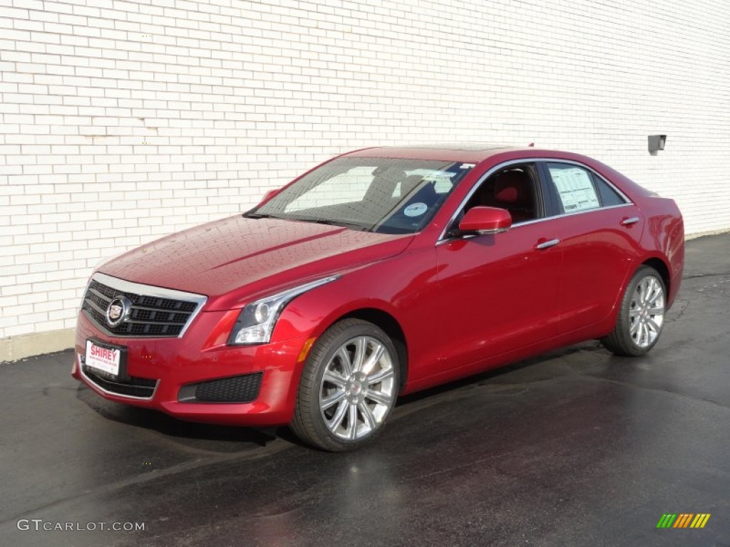 2013 ATS 2.0L Turbo Luxury AWD - Crystal Red Tintcoat / Morello Red/Jet Black Accents photo #1