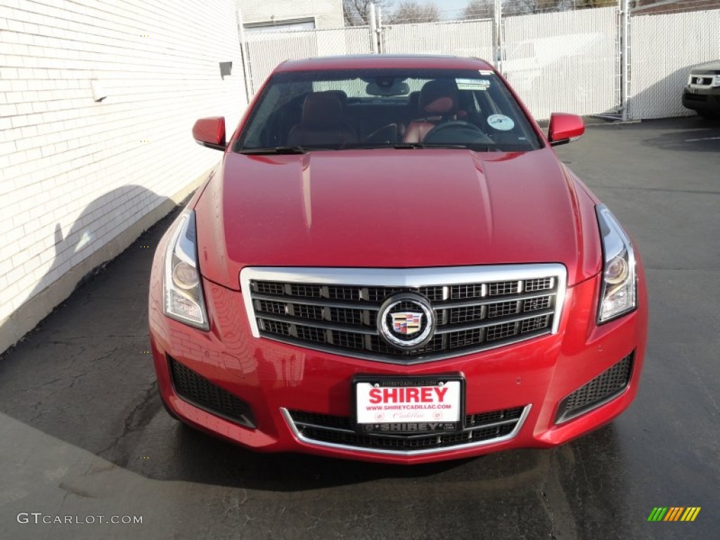 2013 ATS 2.0L Turbo Luxury AWD - Crystal Red Tintcoat / Morello Red/Jet Black Accents photo #2