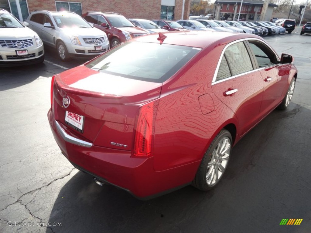 2013 ATS 2.0L Turbo Luxury AWD - Crystal Red Tintcoat / Morello Red/Jet Black Accents photo #4