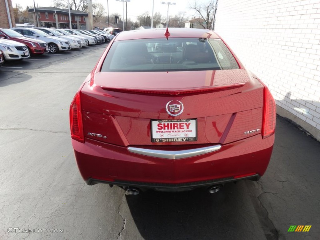 2013 ATS 2.0L Turbo Luxury AWD - Crystal Red Tintcoat / Morello Red/Jet Black Accents photo #5