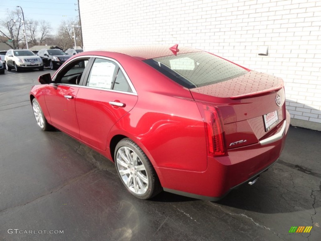 2013 ATS 2.0L Turbo Luxury AWD - Crystal Red Tintcoat / Morello Red/Jet Black Accents photo #6