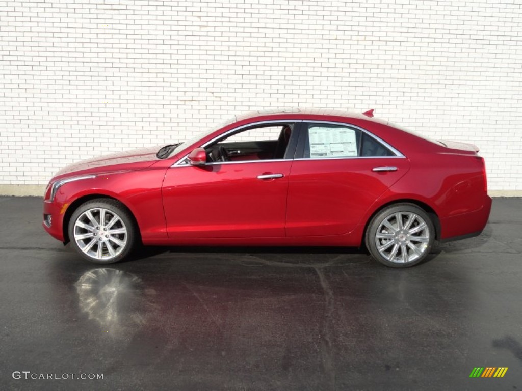 2013 ATS 2.0L Turbo Luxury AWD - Crystal Red Tintcoat / Morello Red/Jet Black Accents photo #7