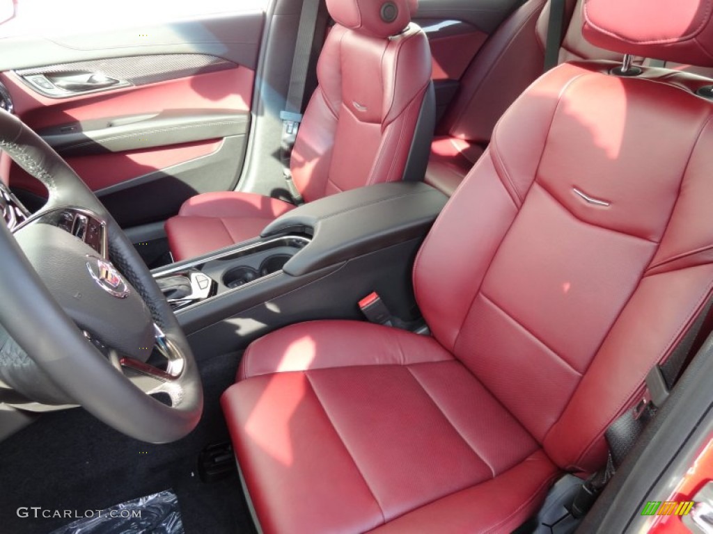 Morello Red/Jet Black Accents Interior 2013 Cadillac ATS 2.0L Turbo Luxury AWD Photo #73823870