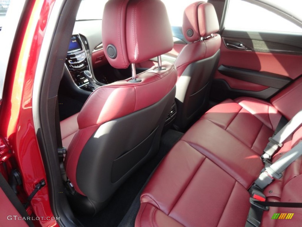 Morello Red/Jet Black Accents Interior 2013 Cadillac ATS 2.0L Turbo Luxury AWD Photo #73823927