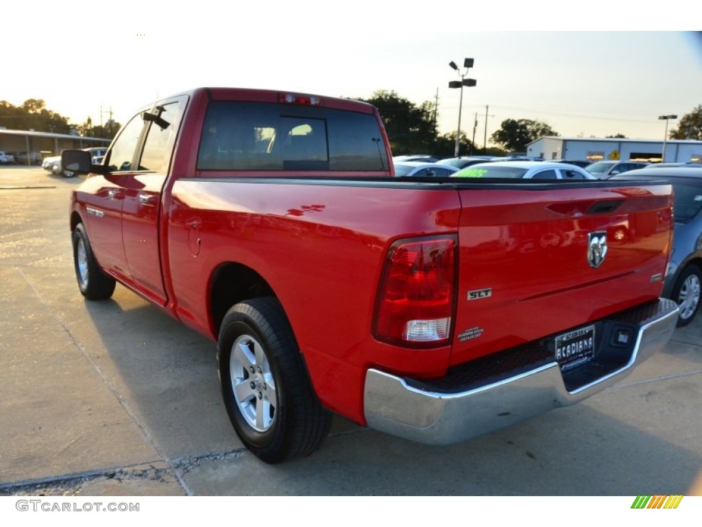 2011 Ram 1500 SLT Quad Cab - Flame Red / Dark Slate Gray/Medium Graystone photo #3