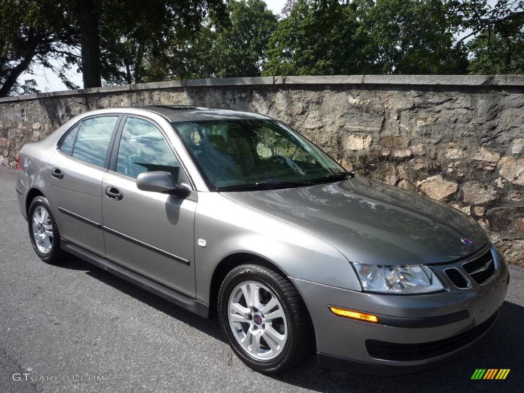 2005 9-3 Linear Sport Sedan - Steel Gray Metallic / Parchment photo #1