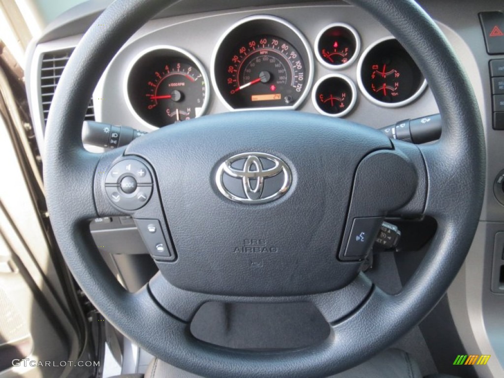 2013 Toyota Tundra TSS CrewMax 4x4 Black Steering Wheel Photo #73825076