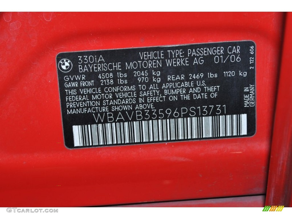 2006 3 Series 330i Sedan - Electric Red / Beige photo #9