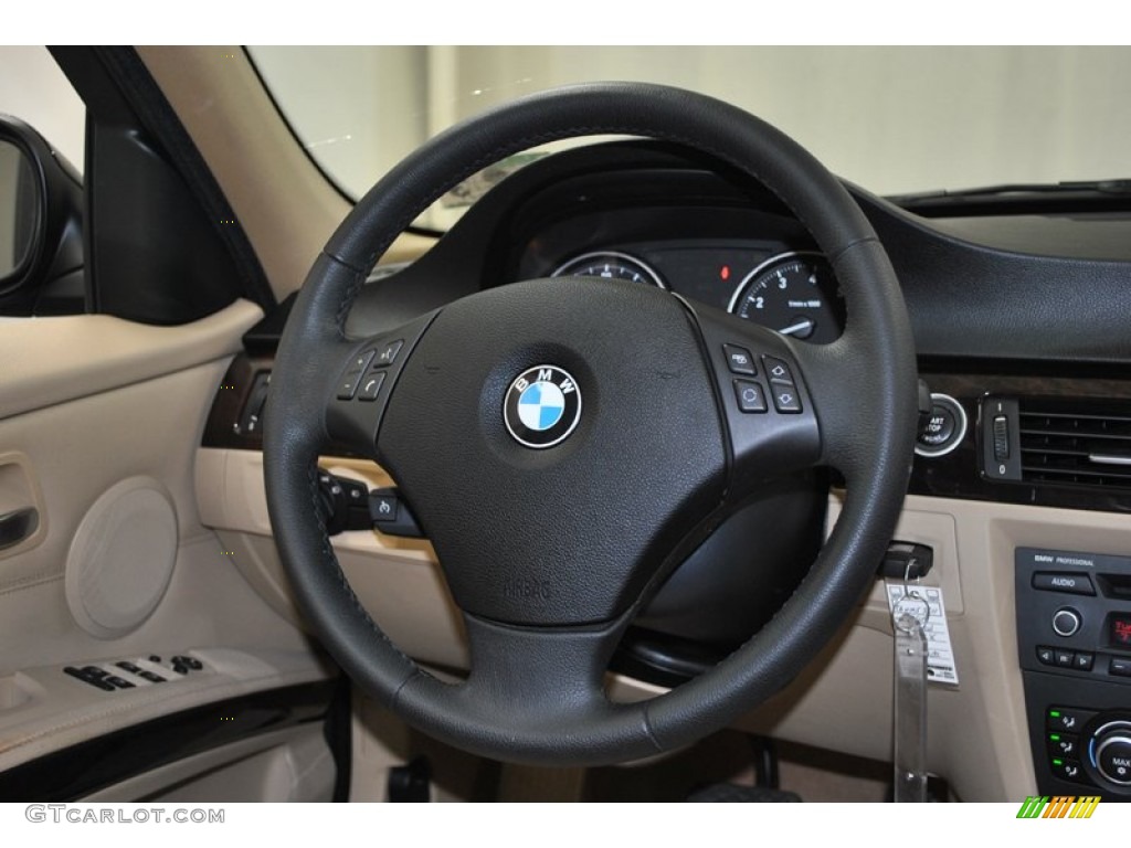 2010 3 Series 328i Sedan - Jet Black / Beige photo #28