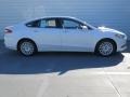 2013 White Platinum Metallic Tri-coat Ford Fusion Hybrid SE  photo #2