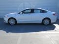 2013 White Platinum Metallic Tri-coat Ford Fusion Hybrid SE  photo #5