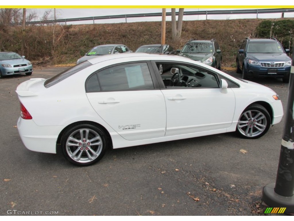 2007 Civic Si Sedan - Taffeta White / Black photo #5